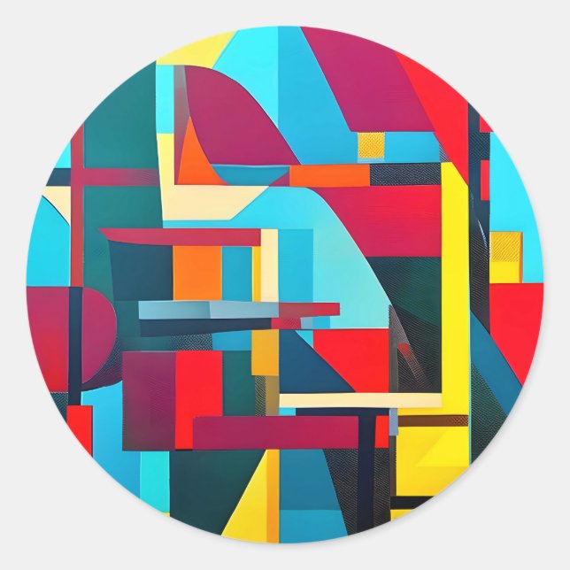 Adesivo Formas Geométricas de Abstrato de Textura (Frente)