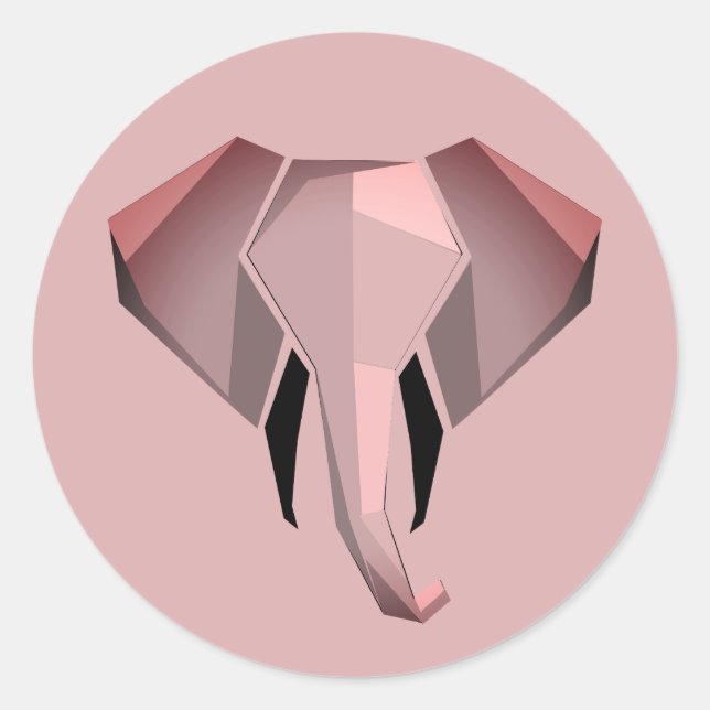 Adesivo Formas Simples Geométrica Cabeça de Elefante (Frente)