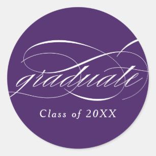 Adesivo Formatação de Script Elegante Moderno Roxo