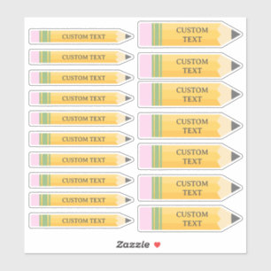 Adesivo Formatação do Lápis Escolar de Crianças de Texto P