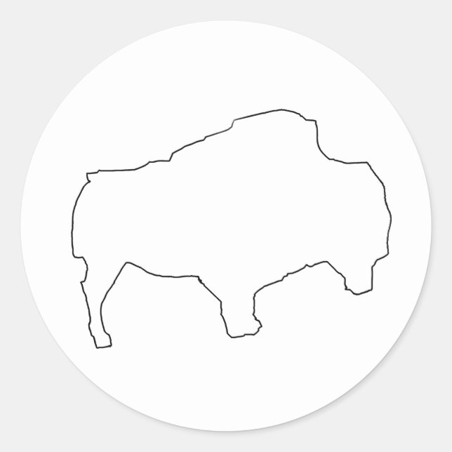 Adesivo Formato de Búfalo (Frente)