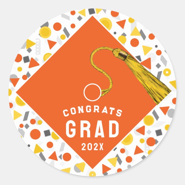 Adesivo Formatura 2025 Laranja (Frente)