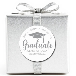 Adesivo Formatura Cinza Prata Chic Personalizada