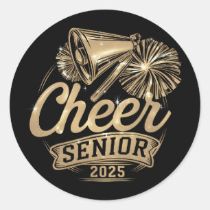 Adesivo Formatura de Cheerleader Senior 2025 Turma De Grad