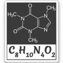 Fórmula Molecular de Cafeína - Café Preto 