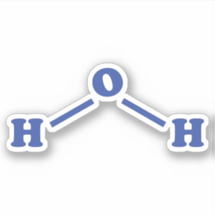 Adesivo Fórmula Química Molecular Água