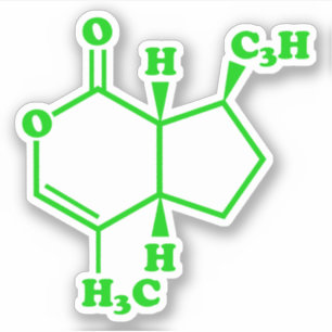 Adesivo Fórmula Química Molecular de Nepetalactona de Ca