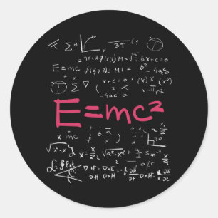 Adesivo Fórmulas de Física e Matemática EMC2
