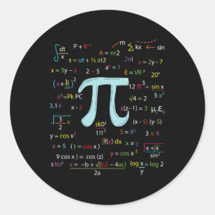 Adesivo Fórmulas De Nerdy Mathematicians Pi