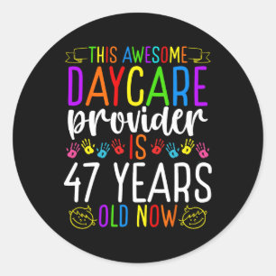 Adesivo Fornecedor de creche de 47 anos de idade Aniversár