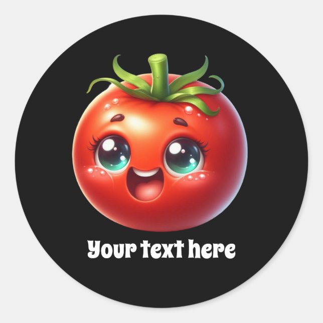 Adesivo Fornecedores de tomate divertidos personalizáveis  (Frente)