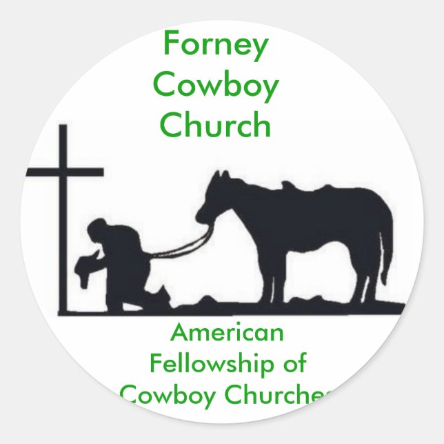 Adesivo Forney Cowboy Church (Frente)