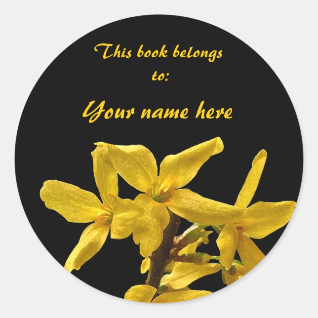 Adesivo Forsythia Bookplate Sticker (Frente)