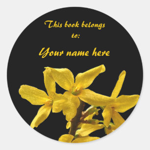 Adesivo Forsythia Bookplate Sticker