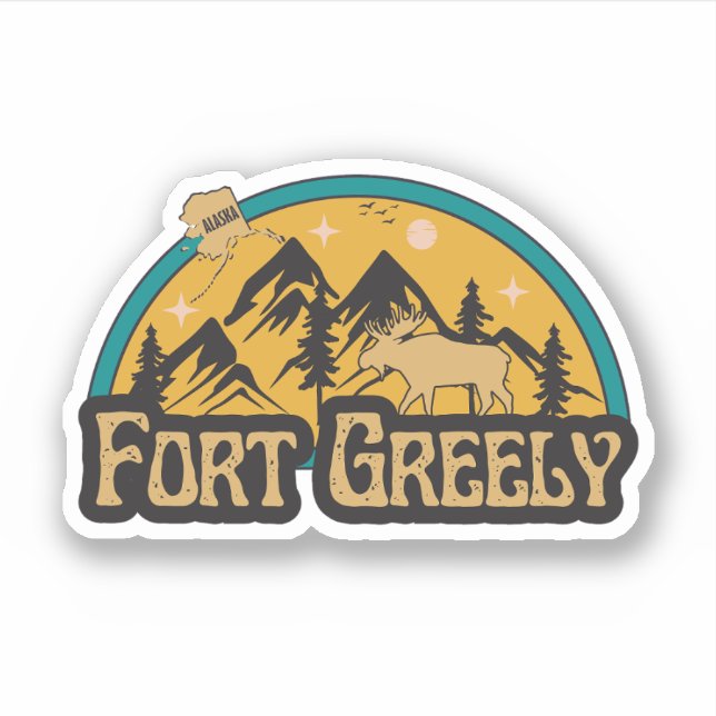 Adesivo Fort Greely, Alasca (Frente)