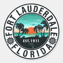 Adesivo Fort Lauderdale Florida Beach Souvenirs tropicais