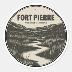 Adesivo Fort Pierre National Grassland South Dakota Córreg