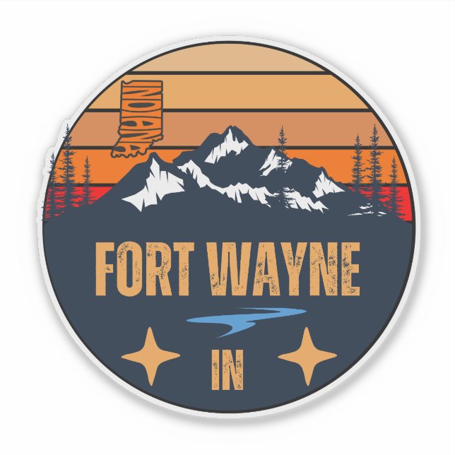 Adesivo Fort Wayne, Indiana (Frente)