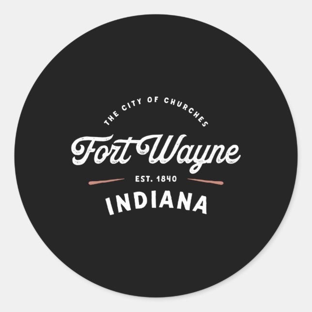 Adesivo Fort Wayne Indiana 1840 Usa (Frente)
