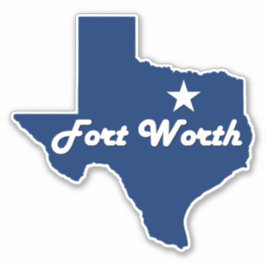 Adesivo Fort Worth, Texas Lone Star State Map (Ft. Worth)