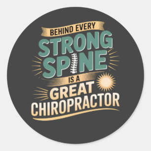 Adesivo Forte Design de citação do Excelente Chiropractor