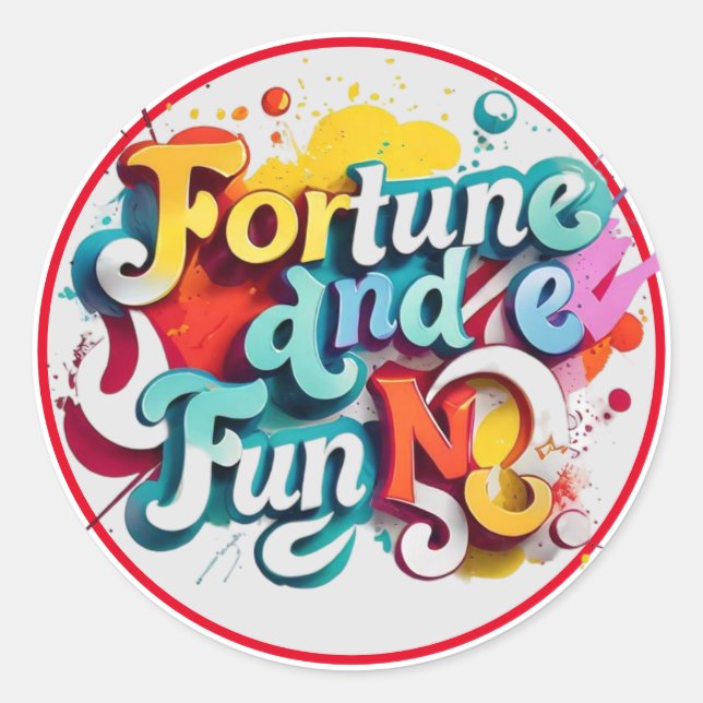 Adesivo "Fortuna e Diversão" (Frente)