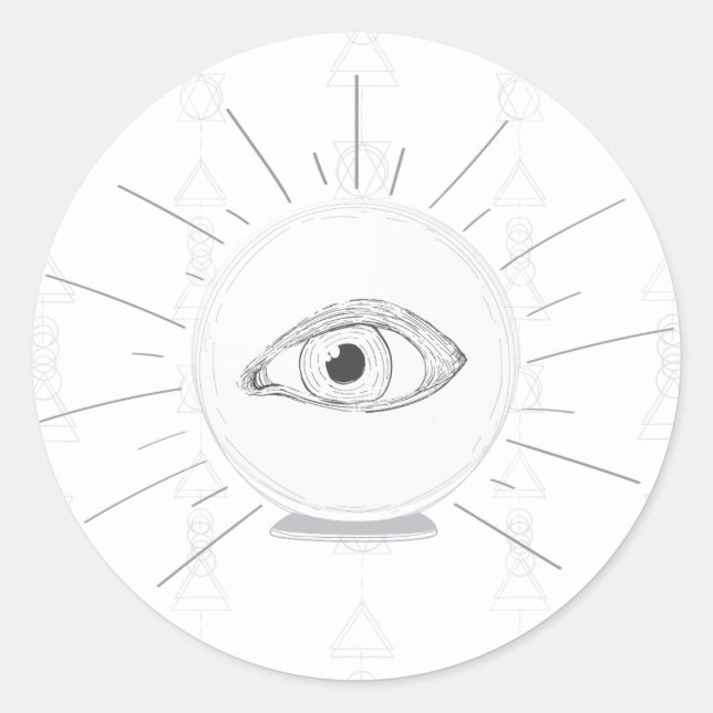 Adesivo Fortune Teller Eye Seer Esoteric Crystal Ball (Frente)