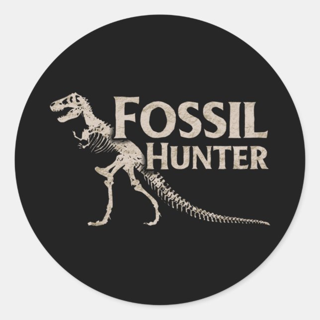 Adesivo Fóssil Hunter Paleontologia Fósseis Dinossauros (Frente)