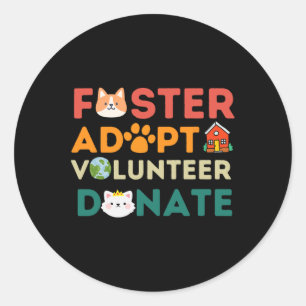 Adesivo Foster Adotar Voluntário Dador para Dar Prateleira