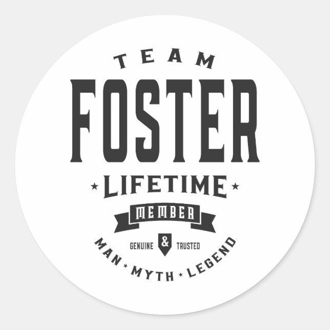 Adesivo Foster Lifetime Member Personalizado Name Foster (Frente)