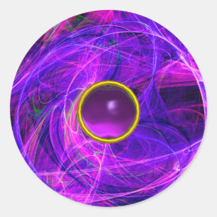 Adesivo FOTÃO LOUCO Fraturas Azuis de Gemstone Roxo, Roch