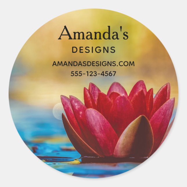 Adesivo Foto bonito de uma Flor de Lotus em uma Empresa de (Frente)
