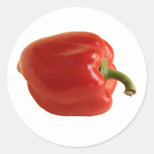 Adesivo Foto brilhante de pimenta vermelha no som redondo
