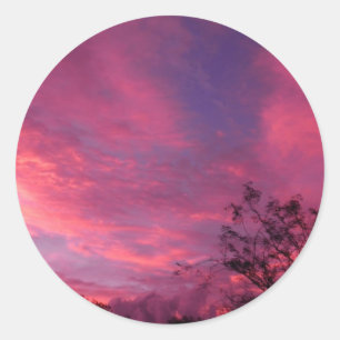 Adesivo Foto cor-de-rosa e azul dos céus do céu do nasce