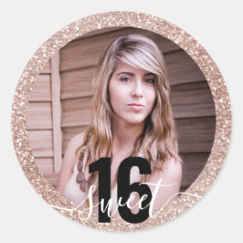 Adesivo Foto cor-de-rosa Ombre Doce 16º aniversário