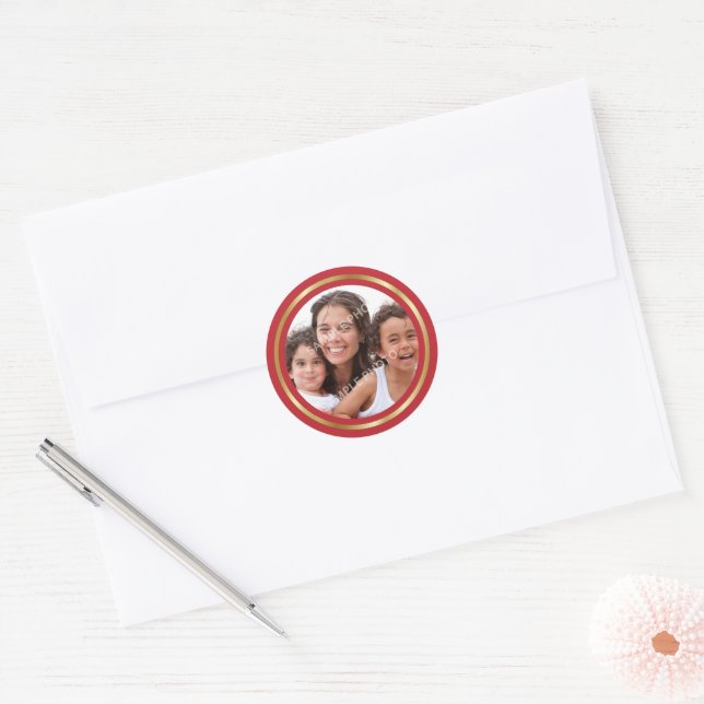 Adesivo Foto customizável de Natal (Envelope)