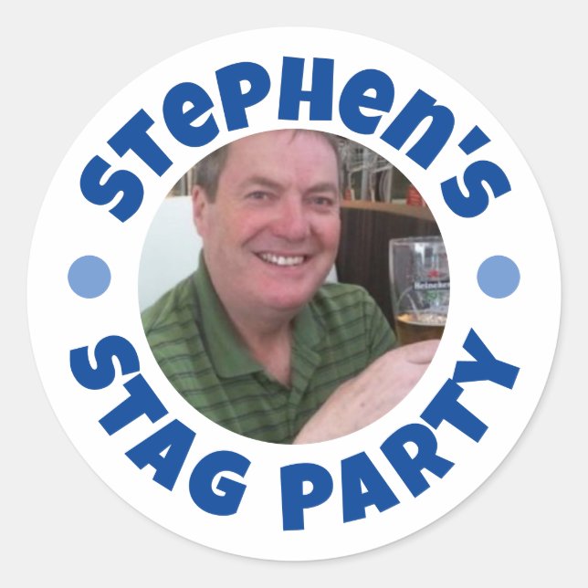 Adesivo Foto da Despedida de Solteiro do Cara (Frente)