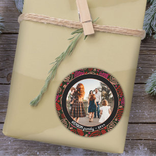 Adesivo Foto da família natalícia do Red One Line art