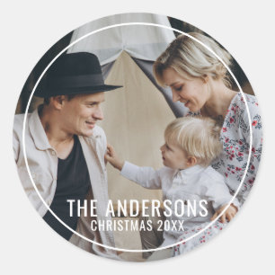 Adesivo Foto da família personalizada com nome da família