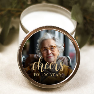 Adesivo Foto da Festa de 100 Anos de Idade Comemorações