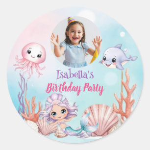 Adesivo Foto da Sereia no aniversário do mar