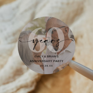 Adesivo Foto de 60 anos de casamento minimalista