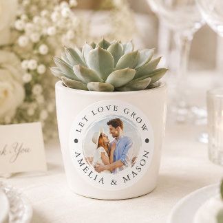 Adesivo Foto de Casamento com Pincelada 'Deixe o Amor Cres