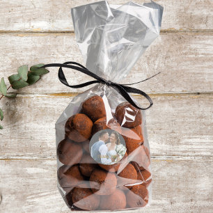 Adesivo Foto De Casamento Dourada Tipografia Obrigado