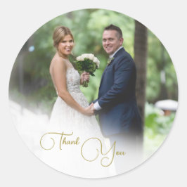 Adesivo Foto De Casamento Simples Obrigado