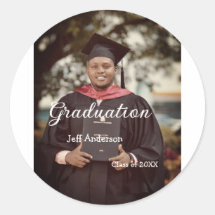 Adesivo foto de formatura homem nome turma de 20XX faculda