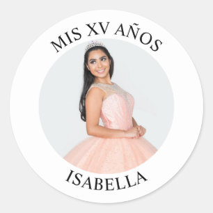 Adesivo Foto de Mis XV Años Minimalista Moderna