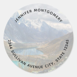 Adesivo Foto de Montanhas Alpinas Cênicas - Endereço