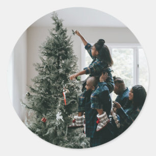 Adesivo Foto de Natal da Família Personalizada