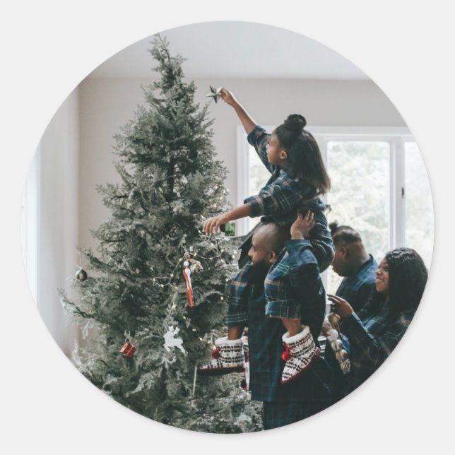 Adesivo Foto de Natal da Família Personalizada (Frente)